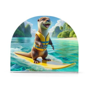 Imagem de Suporte de guardanapo de plástico para surfe, suporte de guardanapo para festa, dispensador de guardanapos de cozinha para guardanapos de papel de jantar