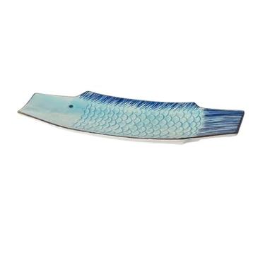 Imagem de Prato de peixe de cerâmica multifuncional de grande capacidade peixe a vapor doméstico minimalista criativo prato de sushi prato de jantar de frutos do mar prato de jantar de comida ocidental adequado