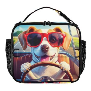Imagem de Lancheira divertida Happy Dog para motorista de carro para mulheres, meninas, lancheira masculina e infantil, lancheira para trabalho, bolsa térmica para escola