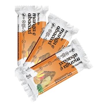 Imagem de Kit 3X: Barra Manga E Abacaxi S/Glúten Vegano Uncooked 30g