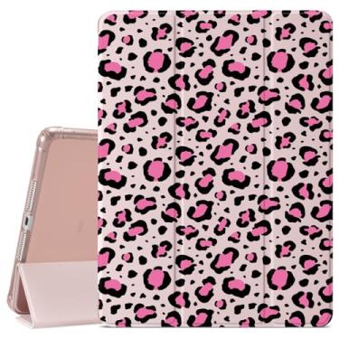 Imagem de VibrantFruitique Capa Coquette com estampa de leopardo para iPad (A16) 11ª geração 2025 11 polegadas/10ª geração 2022 10 polegadas, capa de guepardo rosa feminino, suporte para lápis, traseira de TPU