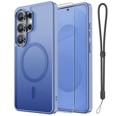 Imagem de Janmitta Capa magnética para Samsung Galaxy S26 Ultra, com protetor de tela, compatível com MagSafe, proteção contra quedas de grau militar, capa de telefone fosca translúcida fina à prova de choque