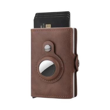 Imagem de Carteira Unissex De Fibra De Carbono Com RFID, Porta-Cartões Fino De C