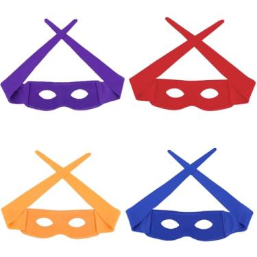 Imagem de HATINXIA 4 máscaras para os olhos de fantasia de Halloween, máscara de baile de máscaras de super-herói, cosplay, acessórios de festa, adereços para homens e mulheres