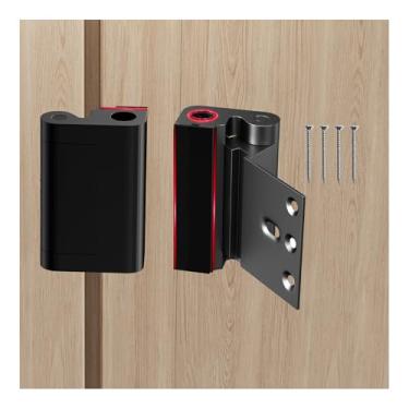 Imagem de Tonitrui Fechadura de porta de segurança doméstica alargada, trava de reforço de porta para alta resistência, suporta 544 kg para evitar entrada não autorizada (preto de 1 pacote)