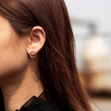 Imagem de Brinco feminino, pulseira de ouro de camada delicada empilhável para mulheres, joias da moda | Presente de festa, banhado a ouro 14K, standard, Latão, Sem pedra preciosa