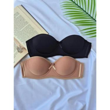 Imagem de Sutiã sem alça Pala Sutiã Bojo Com Alça Silicone Roupa Íntima Feminina