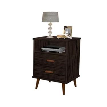 Imagem de Mesa De Cabeceira Canto De Cama Com Nicho Itália - Dullar, Malbec