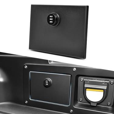 Imagem de sukemichi Tampa de caixa de armazenamento de cama de caminhão para acessórios Toyota Tacoma 2016-2023, tampa de caixa de armazenamento de caminhonete com trava de senha de 3 dígitos para acessórios