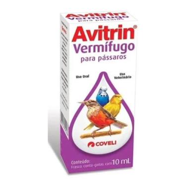 Imagem de Avitrin Vermífugo para Pássaros Frasco 10 ml - Coveli