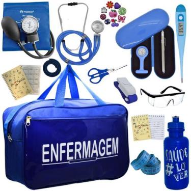 Imagem de Kit Enfermagem Top Cores Premium Completo Estagio Estetoscopio Aparelh