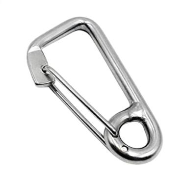Imagem de MARINE CITY Mosquetão de aço inoxidável de grau 316 resistente com mola mosquetão de 6 cm para barcos – RVs – Mochilas – Camping – Caminhadas (pacote com 1)