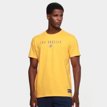 Imagem de Camiseta NBA Mitchell & Ness Spell Masculina, Amarelo, M