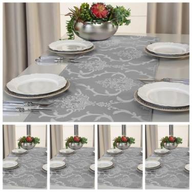 Imagem de Kit 5 Caminhos Trilho De Mesa Decorativo Jacquard 1,80m X 0,40m - Raga