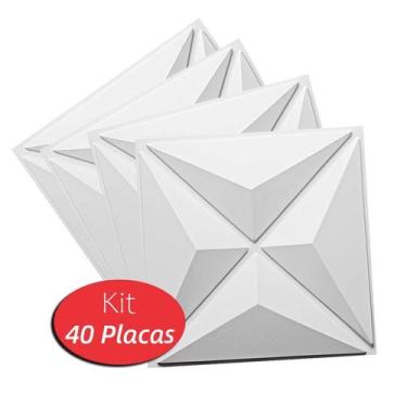 Imagem de 40 Placas Revestimento 3D Decorativa 0,5mm 50x50cm Estrelar - LuJP Dec