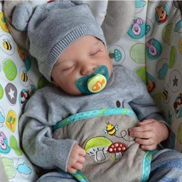 Imagem de Bebe Reborn Menino Realista Recém Nascido Silicone - NEW HAPPY
