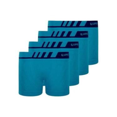 Imagem de Kit com 4 Cuecas Infantil Boxer Lupinho 136-001, Azul, M