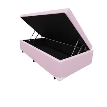 Imagem de Box Baú Solteirão Blindado na Chapa de Madeira - Diversas Cores (96x203x42) (Corino Rosa)