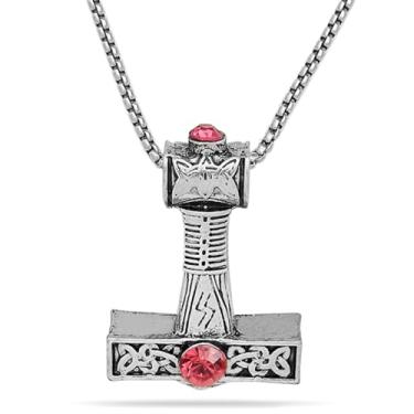 Imagem de Colar viking nórdico joias viking proteção amuleto pingente presentes ajustáveis correntes de aço inoxidável para homens e mulheres, One Size, Liga de aço, Sem Pedra Preciosa