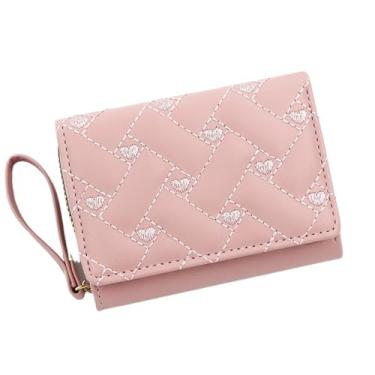 Imagem de Carteiras femininas fofas carteira feminina bolsa rosa carteira feminina pequena carteira feminina bolsas, rosa, One Size