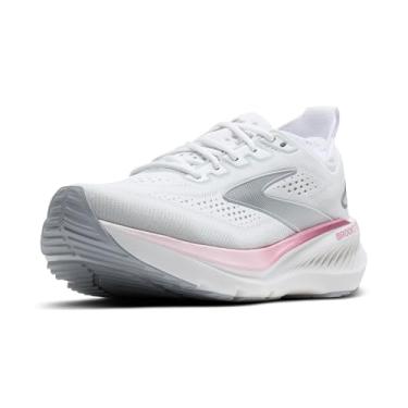 Imagem de Brooks Tênis de corrida feminino Glycerin GTS 23, Branco/Harbor Mist/Metálico, 40