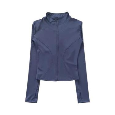 Imagem de Jaqueta De Treino Feminina De Secagem Rápida Com Manga Longa, Zíper Fr