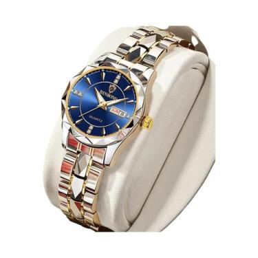 Imagem de Relógio De Pulso Feminino De Luxo À Prova d'Água Com Luz, Relógio De Q