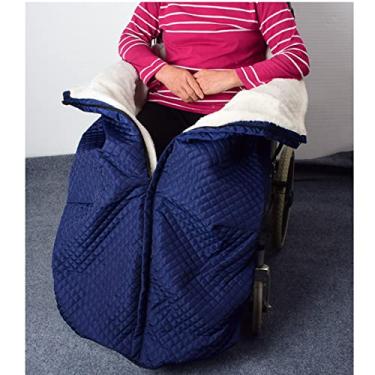 Imagem de SLGGPJBU Cobertor de cadeira de rodas impermeável forrado com lã, capa aconchegante com zíper para cadeira de rodas, cobertor para parte inferior do corpo, cobertores de colo para idosos em clima frio