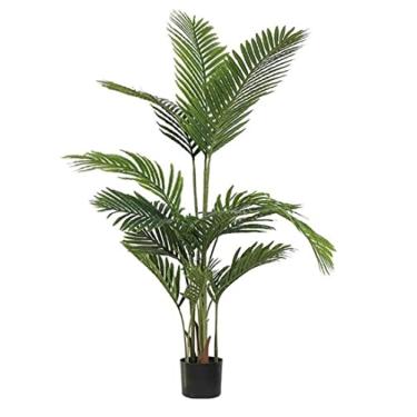 Imagem de SLGGPJBU Plantas falsas planta artificial árvore artificial simulação planta verde interior grande planta verde sala de estar quarto vaso ornamento plantas artificiais interior exterior, 140 cm