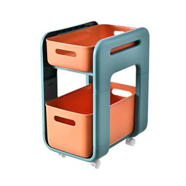 Imagem de U5GAAALPPQ9 Carrinho de rodinhas carrinho carrinho suporte banheiro rodas móveis prateleira armazenamento utilitário rack diversos (cor: grande polia amarelo) (grande polia laranja)