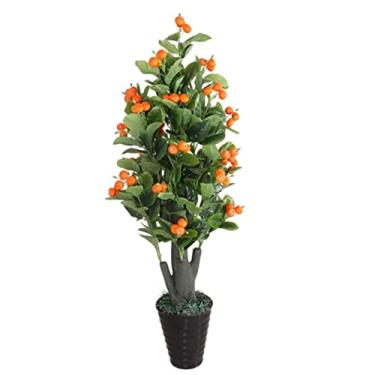Imagem de SLGGPJBU Plantas falsas planta artificial árvore artificial bonsai árvore frutífera vasos de plástico para casa sala de estar loja hotel festa de casamento decoração plantas artificiais interior ao ar