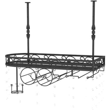 Imagem de HHHJQFAAT Rack de vinho pendurado, rack de vinho de cabeça para baixo, cabide de decoração de armário de vinho criativo para casa, suporte de talheres de balcão de bar ornamentado/branco/60 x 25 cm