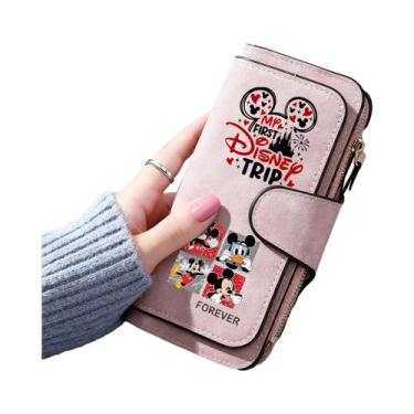 Imagem de Carteira Feminina Mickey Minnie Porta Cartões E Moedas Bolsas Feminina