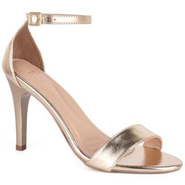 Imagem de Sandália Feminina Salto Alto Fino Médio Tiras Clássica A3.150-Feminino