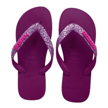 Imagem de Chinelo Feminino Havaianas Top Glitter, Magenta, 37/38