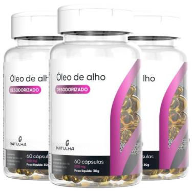 Imagem de KIT 3x Óleo de Alho Desodorizado (Sem Cheiro) 500mg 60 cápsulas - Natu