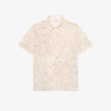 Imagem de Polo Masculina de Piqué Estampado em Modelagem Solta - Lacoste, M, Bra