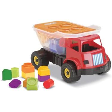 Imagem de Caminhao de brinquedo didatico de encaixar e montar - dino - Cardoso