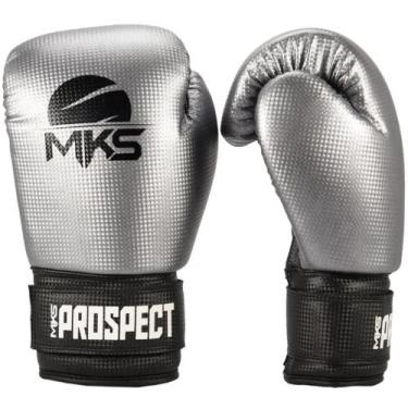 Imagem de Luva De Boxe Muay Thai Kickboxing Prospect Prata - Mks Combat, 16oz