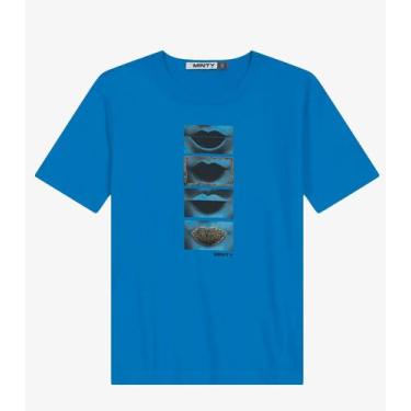 Imagem de Camiseta T-Shirt Manga Curta em Meia Malha Minty Azul, 16, Azul