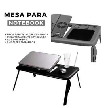 Imagem de Mesa Dobrável Suporte Notebook Ergonômico Cooler