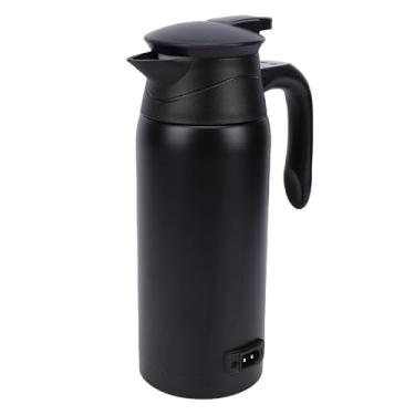 Imagem de Depisuta Chaleira Elétrica para Carro, Chaleira Elétrica Portátil de Aço Inoxidável 800ml 304 Com Display Digital, Caldeira de água Quente, Pequeno Aquecedor de água Quente para Preparar