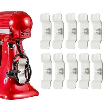 Imagem de 10 Organizador Adesivo De Fios Cabo Eletrodomestico Cozinha