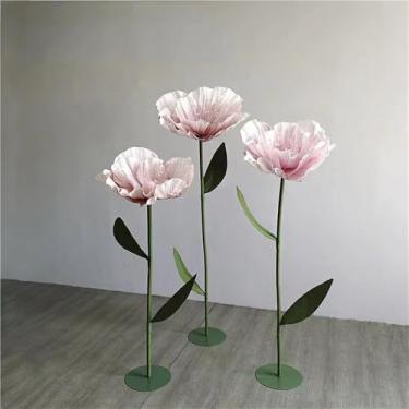 Imagem de Flores Artificiais Gigantes - Conjunto de 3 Enormes Expositores Florais para Fundo de Casamento, Decoração de Festa, Adereços de Fotografia - Decoração Perfeita para Eventos