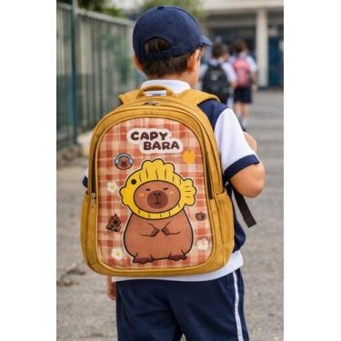 Imagem de Mochila Costas Infantil Capibara Escolar Volta Aulas Marrom - GENERICO