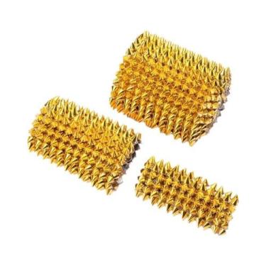 Imagem de Tira De Strass De Resina Em Malha Com 12 Fileiras De Pirâmides, 10,2cm