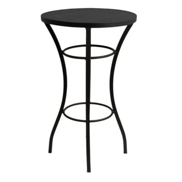 Imagem de Mesa Bistrô Tampo Ripado Em Alumínio Balcão área Trama Preto