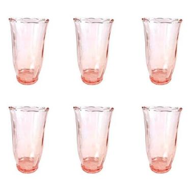 Imagem de Jogo De Copos Long Drink Peach 350 Ml Rosa 6 Peças - Haüskraft