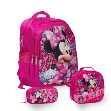Imagem de Kit Mochila Infantil Minnie Passeio Creche Volta As Aulas - TOYS 2U