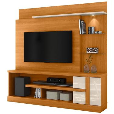 Imagem de Estante Painel Para Tv 55 Pol 181cm Com Led Poiema M07 Cinamomo Off White - Lyam Decor